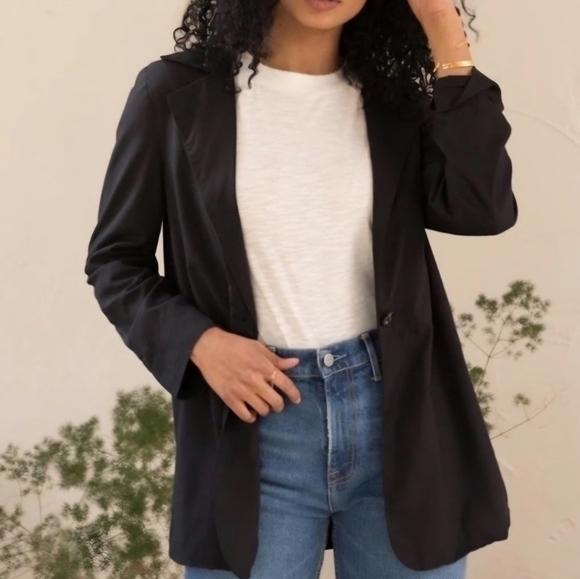 Able Jackets & Blazers - ABLE New Micah Drapey Black Blazer Size S